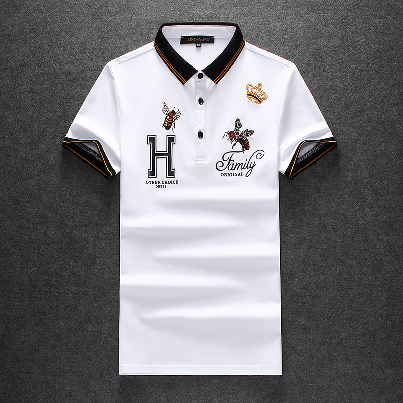 2021 summer men's POLO short-sleeved T-shirt Slim bee embroidery tide brand lapel Paul compassionate shirt, Black
2021 summer men's POLO short-sleeved T-shirt Slim bee embroidery tide brand lapel Paul compassionate shirt, Black