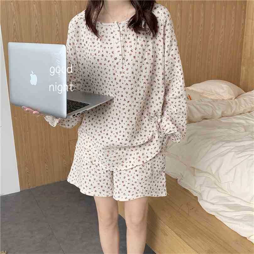 Florals Homewear Comfortable Chic Sleepwear Printed Casual Loose Femme Girls Sets Pajamas Two Piece Suits 210525, Blue
Florals Homewear Comfortable Chic Sleepwear Printed Casual Loose Femme Girls Sets Pajamas Two Piece Suits 210525, Blue