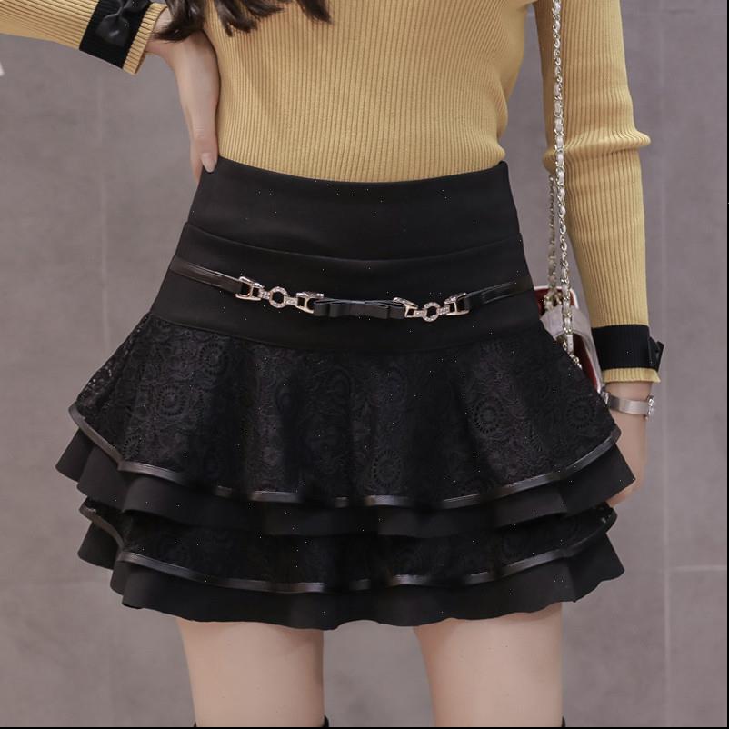 korean lace skirt pleated spring women shorts wild high waist pettiskirt dq968, White;black
korean lace skirt pleated spring women shorts wild high waist pettiskirt dq968, White;black