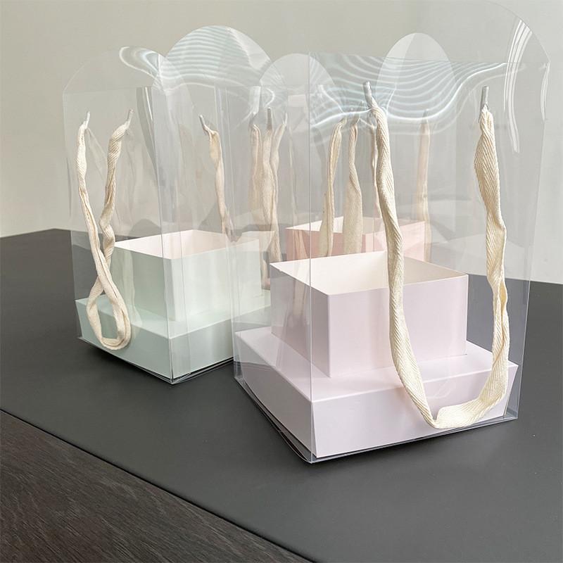 Gift Wrap 5Pcs/lot Xmas Portable Flower Box Clear PVC Bag With Handle Wedding Rose Party Packaging Plastic For
Gift Wrap 5Pcs/lot Xmas Portable Flower Box Clear PVC Bag With Handle Wedding Rose Party Packaging Plastic For