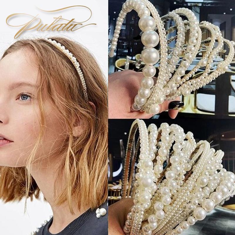Hair Clips & Barrettes PULATU Luxury Pearls Jewelry Fashion Bridal Accessories Girls Pearl Headband Vintage Tiara De Princesa, Golden;silver
Hair Clips & Barrettes PULATU Luxury Pearls Jewelry Fashion Bridal Accessories Girls Pearl Headband Vintage Tiara De Princesa, Golden;silver