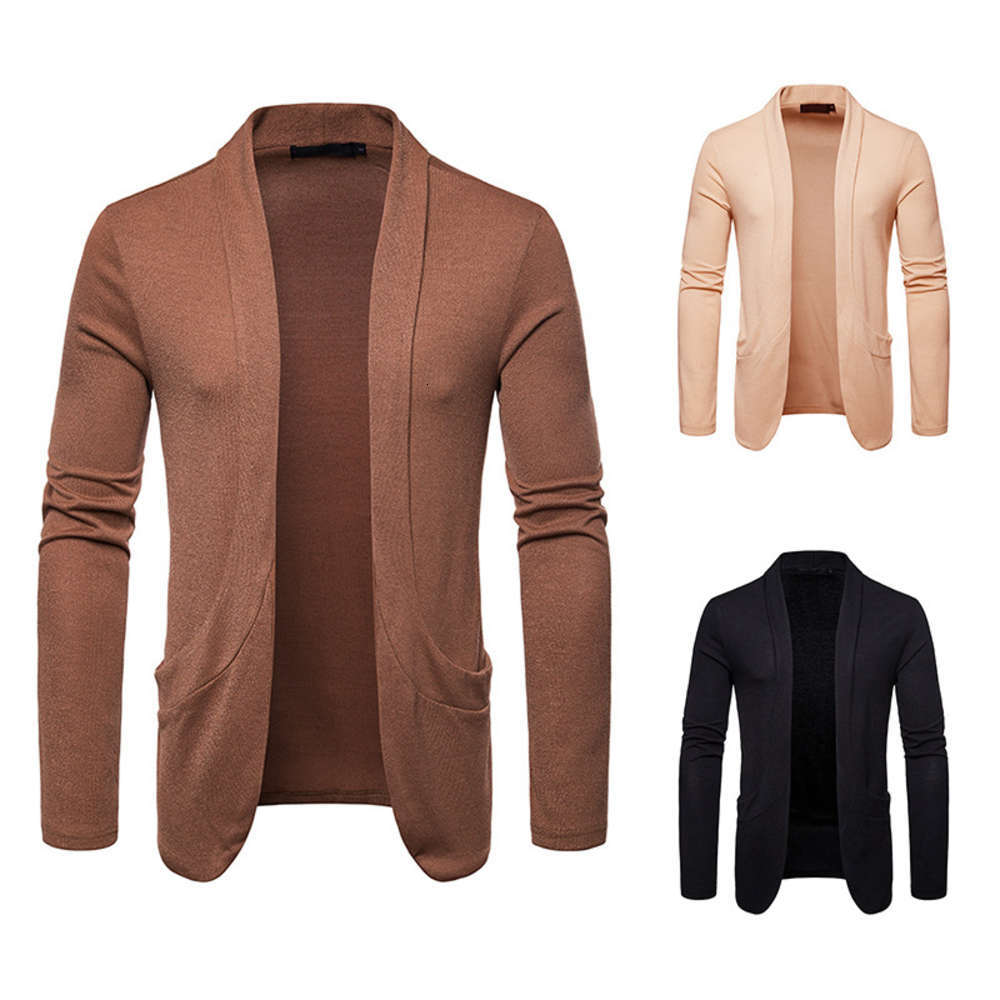 Autumn and winter men's solid color cardigan youth slim fashion sweater coat, White;black
Autumn and winter men's solid color cardigan youth slim fashion sweater coat, White;black