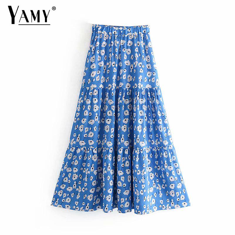 Skirts Kawaii White Floral High Waist Womens Vintage Ruffle Midi Pleated Skirt Korean Streetwear Blue Summer 2021, As pic
Skirts Kawaii White Floral High Waist Womens Vintage Ruffle Midi Pleated Skirt Korean Streetwear Blue Summer 2021, As pic