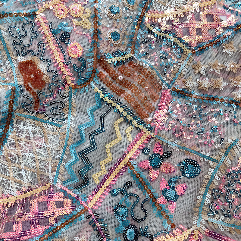 new European Bling Women Long Tees Women Chic Lady Sequines T-shirts Femme Embroidery T-shirts Tops lady sequined t-shirts 210310