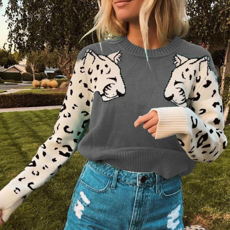 Women's Sweaters Tiger Print Long Sleeve Womens Knitted Sweater Tops Ladies Casual O-Neck Crochet 2021 Autumn Winter Knit Loose Jumper Pullo, Black
Women's Sweaters Tiger Print Long Sleeve Womens Knitted Sweater Tops Ladies Casual O-Neck Crochet 2021 Autumn Winter Knit Loose Jumper Pullo, Black