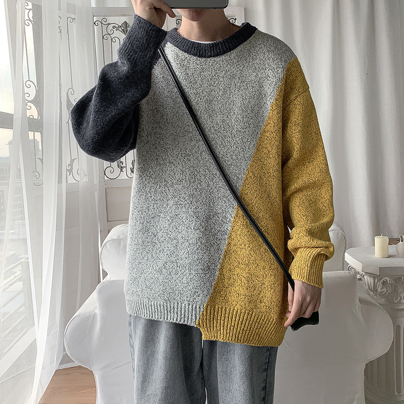 2021 New Outono Inverno Moda Retalhos Cor Manga Longa Solta Camisola Masculina Roupas Gola Redonda Pullovers De Malha Casual Pull Homme Omr4, Black and yellow
2021 New Outono Inverno Moda Retalhos Cor Manga Longa Solta Camisola Masculina Roupas Gola Redonda Pullovers De Malha Casual Pull Homme Omr4, Black and yellow