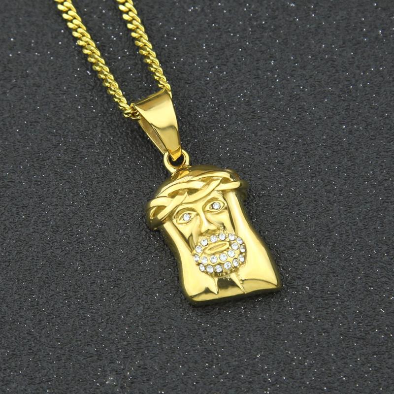 Pendant Necklaces Rapper Jesus Necklace Hip Hop Iced Out Crystal Stainless Steel Cuban Chain Charm Jewelry Gift
Pendant Necklaces Rapper Jesus Necklace Hip Hop Iced Out Crystal Stainless Steel Cuban Chain Charm Jewelry Gift