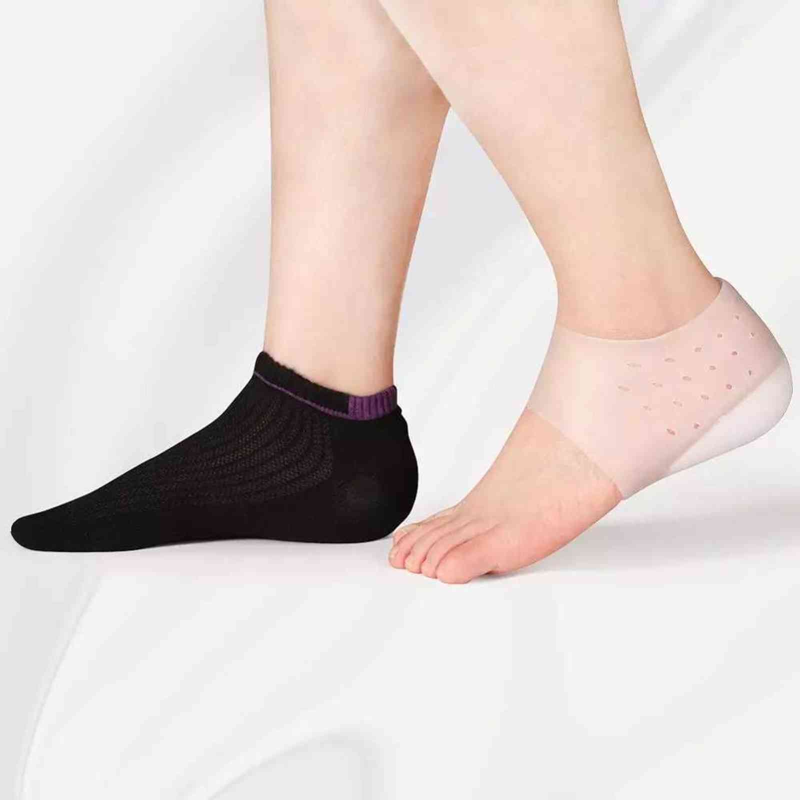 Invisible Height Increases Insole Women Men's Heel Pad Silicone Neutral Orthopedic Foot Massage Elastic Breathable Firm Insole H1106