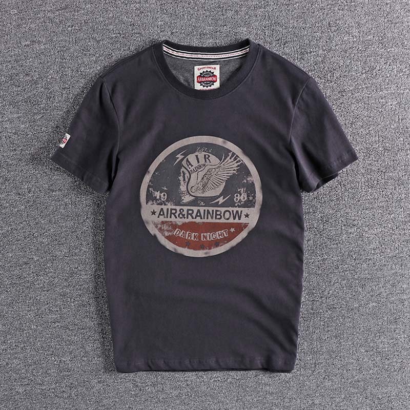 new arrival Printed European and American hip hop trend young men's slim short sleeve T-shirt bottom Tee wholesale tops T 210225