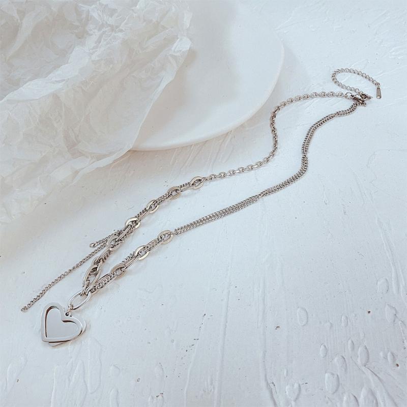 Pendant Necklaces Double Heart Hollowed Necklace For Women Dainty Tiny Tassel Shaped Chain Micro Simple Choker Couples
Pendant Necklaces Double Heart Hollowed Necklace For Women Dainty Tiny Tassel Shaped Chain Micro Simple Choker Couples