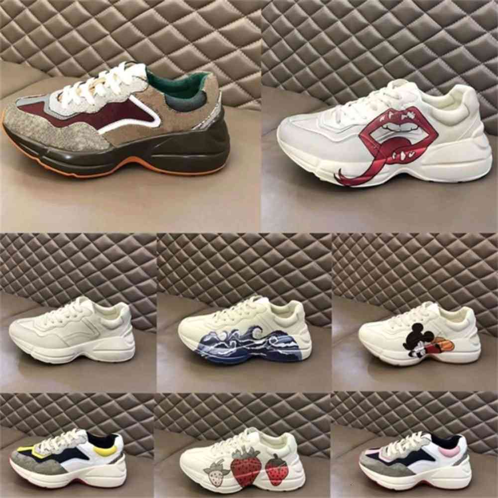 Rhyton Designer Shoes Luxury Vintage Sneakers Platform Trainers Strawberry Wave Mouth Trainer Dad Sneaker Tiger Web Print Shoe Wit sporr, Color 7
Rhyton Designer Shoes Luxury Vintage Sneakers Platform Trainers Strawberry Wave Mouth Trainer Dad Sneaker Tiger Web Print Shoe Wit sporr, Color 7