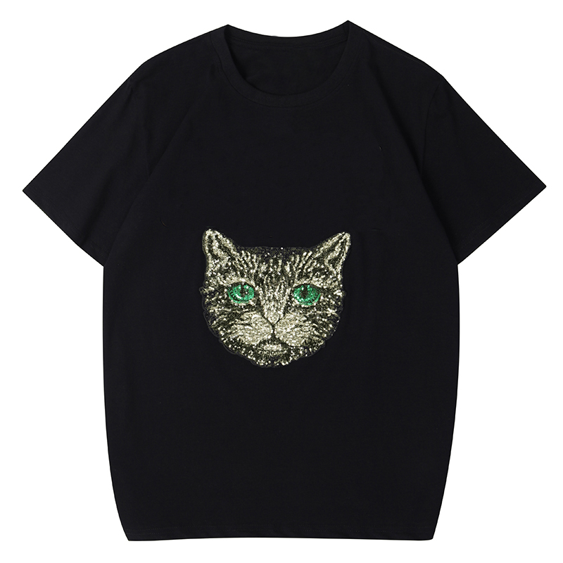 Trendy Cat printing T shirt Luxury Men Designer Short Sleeve High Quality Black White Tees Size S-XXL, White;black
Trendy Cat printing T shirt Luxury Men Designer Short Sleeve High Quality Black White Tees Size S-XXL, White;black