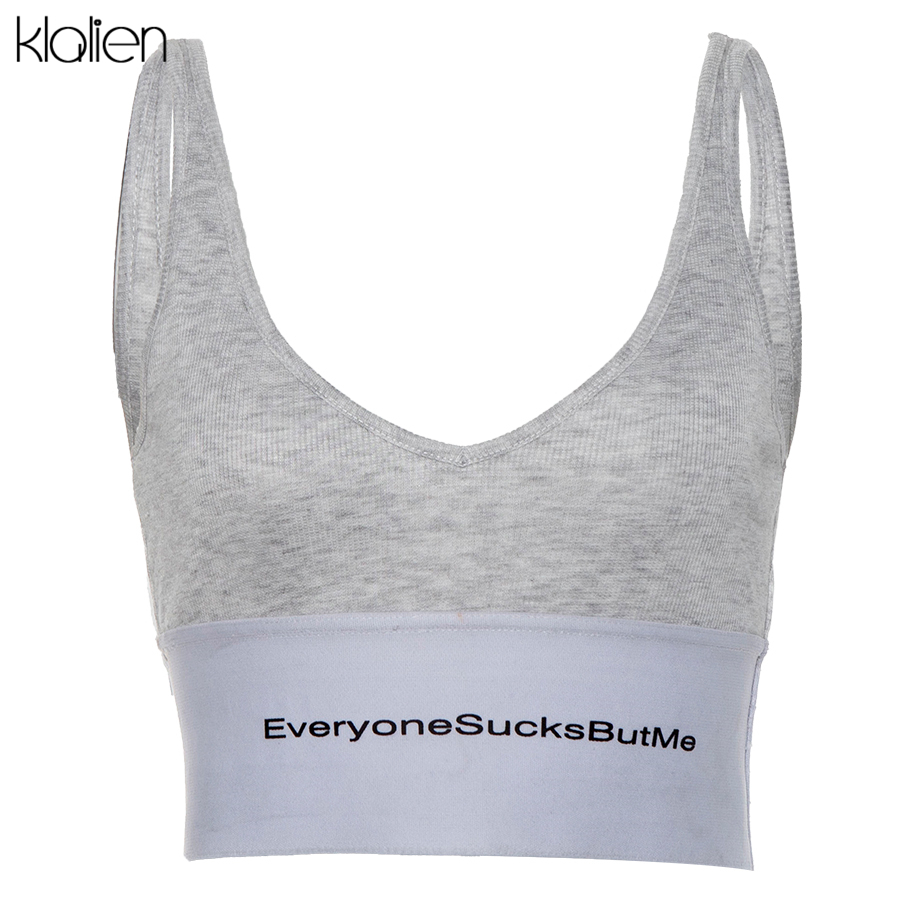 KLALIEN Summer Sexy Camisoles Women Crop Top Sleeveless Deep V-neck Slim Lady Long elastic band decoration Strap Skinny Camisole 210308