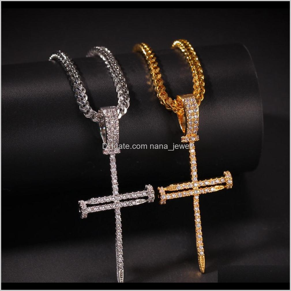 Hip Hop Gold Silver Iced Out Cross Pendant Chains For Mens Jewelry With Stainless Steel Miami Cuban Link Or Twist Chain Necklace Qzitc Hka7S
Hip Hop Gold Silver Iced Out Cross Pendant Chains For Mens Jewelry With Stainless Steel Miami Cuban Link Or Twist Chain Necklace Qzitc Hka7S