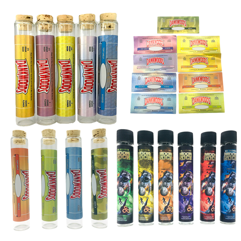 Moonrock Dankwoods Empty Pre Roll Joint Packaging Glass Tube with Stickers Preroll Borosilicate Vapor Tubes Glass Pre Rolls storage Bottle
Moonrock Dankwoods Empty Pre Roll Joint Packaging Glass Tube with Stickers Preroll Borosilicate Vapor Tubes Glass Pre Rolls storage Bottle