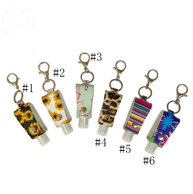 Leather Cover Bottle Sleeve for 30ml Hand Sanitizer Women Backpack Pendant Keychain Accessories Suower 100pcs GGE1800 Free shipping