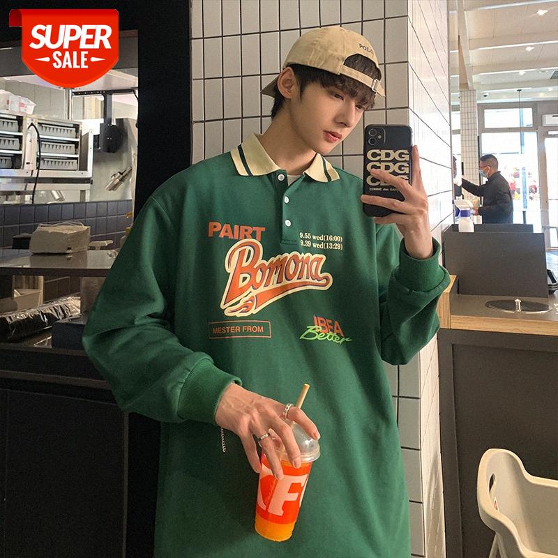 INTFEDAY American retro flow loose letter printing polo shirt men's Korean style chic lapel sweater #D96S, Black
INTFEDAY American retro flow loose letter printing polo shirt men's Korean style chic lapel sweater #D96S, Black