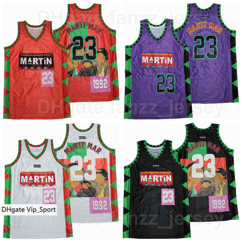 Moive Martin Payne 1992 90s TV Show 23 Marty Mar Jersey Basketball Lawrence Authentic Hip Hop Team Color Purple Black Red White Breathable
Moive Martin Payne 1992 90s TV Show 23 Marty Mar Jersey Basketball Lawrence Authentic Hip Hop Team Color Purple Black Red White Breathable