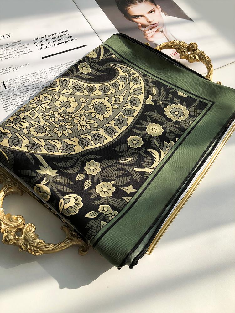 Scarves Sand Washed Silk! Retro Green Cashew Mulberry Twill Sand-washed Silk Scarf Women Spring Autumn Large Square
Scarves Sand Washed Silk! Retro Green Cashew Mulberry Twill Sand-washed Silk Scarf Women Spring Autumn Large Square