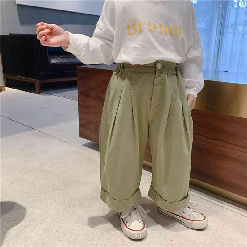 Autumn girls solid color cuffs wide leg trousers kids cotton soft thin casual pants 210708, Green
Autumn girls solid color cuffs wide leg trousers kids cotton soft thin casual pants 210708, Green