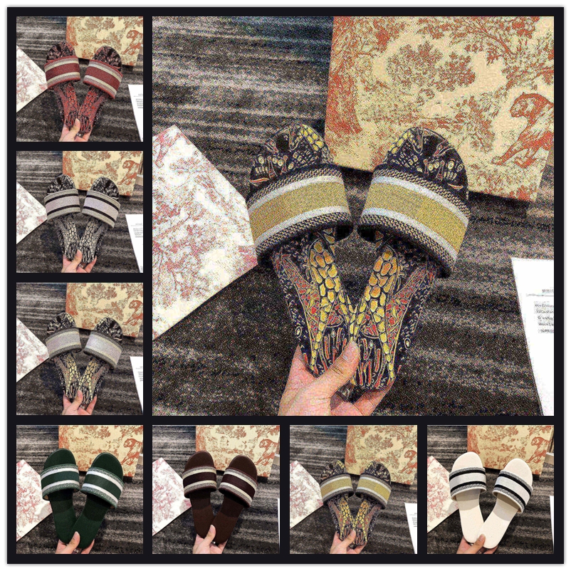 Women Dway Slide Slipper Designers Flat Embroidered Cotton upper Leather Sole Printed Sandals Flat Flip Flops Beach causal slipper, Black
Women Dway Slide Slipper Designers Flat Embroidered Cotton upper Leather Sole Printed Sandals Flat Flip Flops Beach causal slipper, Black
