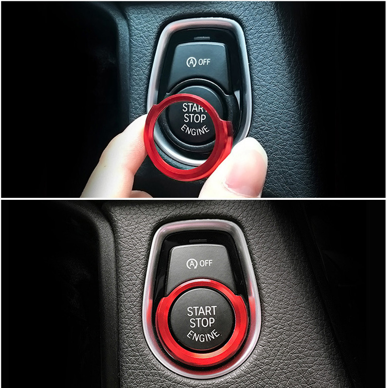 Update Start Engine Decorative Ring Switch Button Stickers For 1 2 3 4 Series X1 E90 E92 E93 Auto Interior Accessories