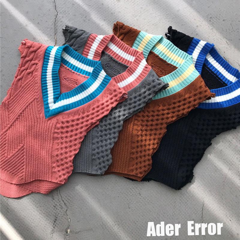 Men's Vests ADER ERROR Sweater Men Women Casual Irregular Knit Spell Color Fashion Simple Camel Black Pink Gray Adererror Pullover
Men's Vests ADER ERROR Sweater Men Women Casual Irregular Knit Spell Color Fashion Simple Camel Black Pink Gray Adererror Pullover