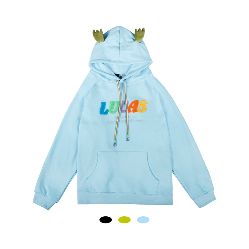 Mankun D016 Street trend men and women wear cartoon pattern couple loose hooded Terry sweater, Black
Mankun D016 Street trend men and women wear cartoon pattern couple loose hooded Terry sweater, Black