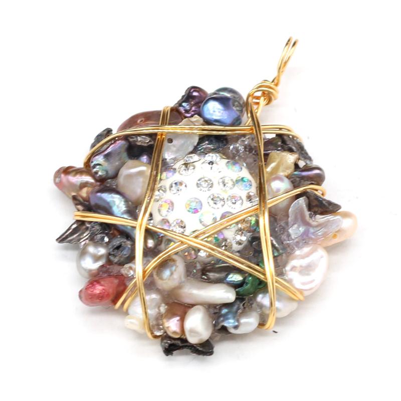 Charms Natural Freshwater Pearl Pendant Irregular Round Wound 40x50mm DIY Necklace High-value Charm Jewelry, Bronze;silver
Charms Natural Freshwater Pearl Pendant Irregular Round Wound 40x50mm DIY Necklace High-value Charm Jewelry, Bronze;silver