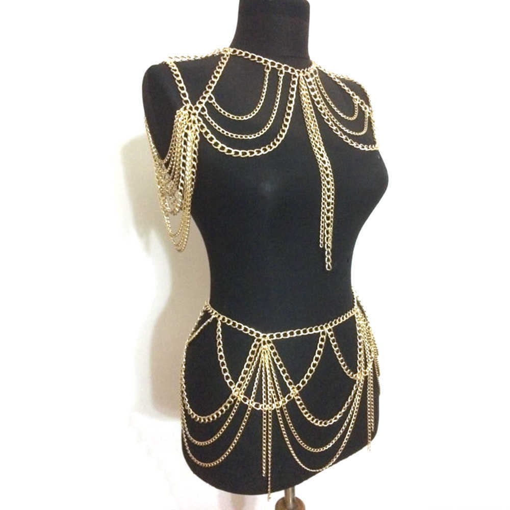 2020 Fashion Jewelry Accessories Punk Heavy Metal Multilayer Tassel Gold Body Chain Long Necklace Statement Women
2020 Fashion Jewelry Accessories Punk Heavy Metal Multilayer Tassel Gold Body Chain Long Necklace Statement Women