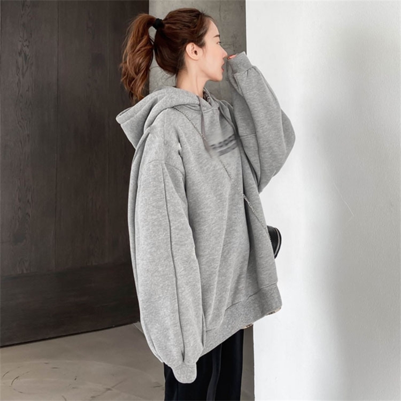70495 women's sweater new loose Korean hooded top in spring and autumn 2021 small man, Gray
70495 women's sweater new loose Korean hooded top in spring and autumn 2021 small man, Gray
