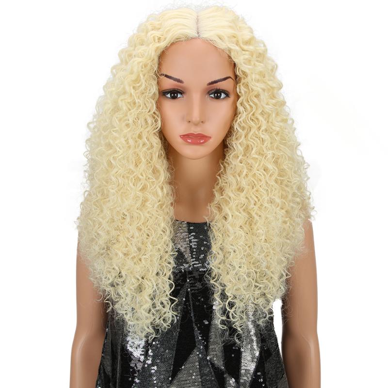 Synthetic Wigs Wig Afro Kinky Curly Hair For Black Women 26 Inch Ombre Blonde Natural Cosplay Classic Plus