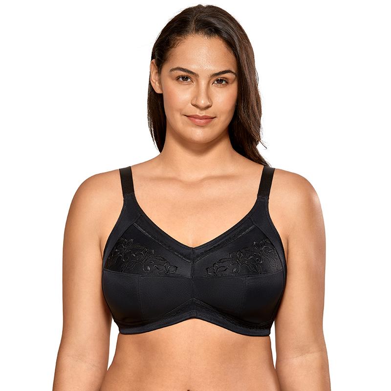 Bras Women's Embroidered Lace Full Coverage Support Wirefree Mastectomy Pocket Bra, Black01
Bras Women's Embroidered Lace Full Coverage Support Wirefree Mastectomy Pocket Bra, Black01