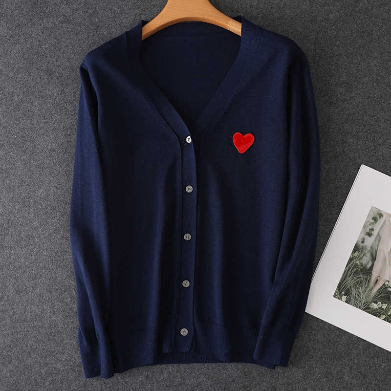 Fashion Couple Long Sleeve Cashmere sweater Cardigan Casual Embroidery Love-Heart For Man Women 210907