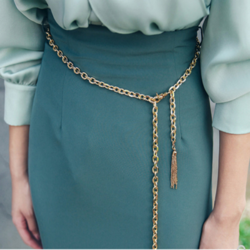 The autumn new women's Korean fashion show thin high waist skirt women's skirts pure color 210309