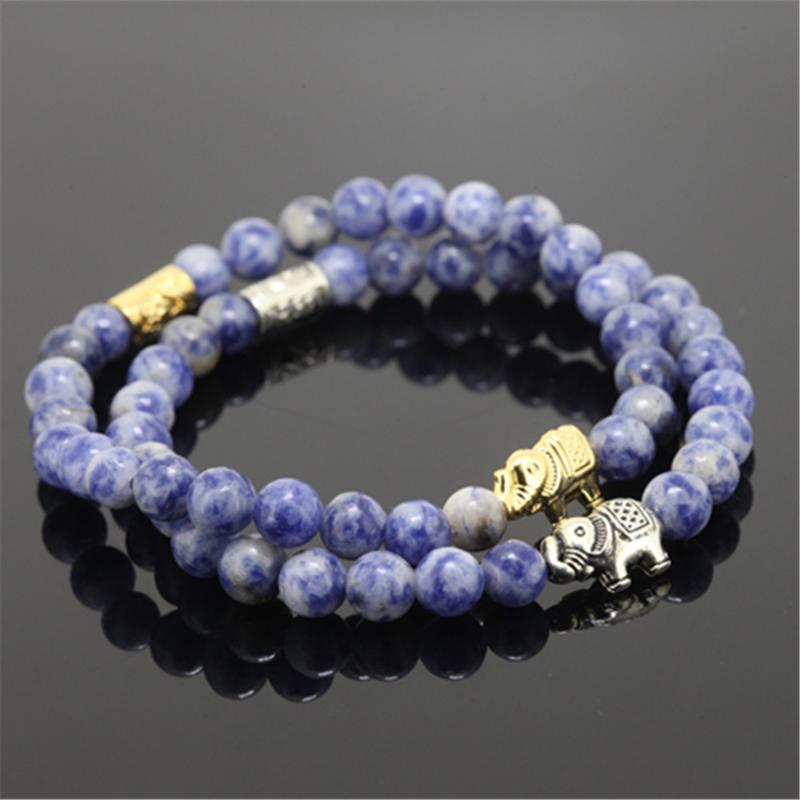 Charm Bracelets 1pcs Design Natural 6mm Round Sodalite Stone Beads Women Bracelet Beaded Elephant Girl As Lucky Gift
Charm Bracelets 1pcs Design Natural 6mm Round Sodalite Stone Beads Women Bracelet Beaded Elephant Girl As Lucky Gift