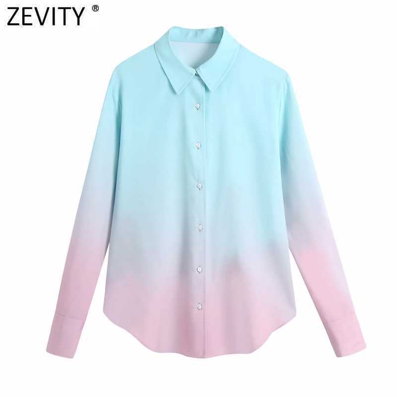Zevity Women Fashion Color Tie Dyed Gradual Smock Blouse Office Ladies Long Sleeve Business Shirts Chic Blusas Tops LS7662 210603, As pic ls7662bb
Zevity Women Fashion Color Tie Dyed Gradual Smock Blouse Office Ladies Long Sleeve Business Shirts Chic Blusas Tops LS7662 210603, As pic ls7662bb