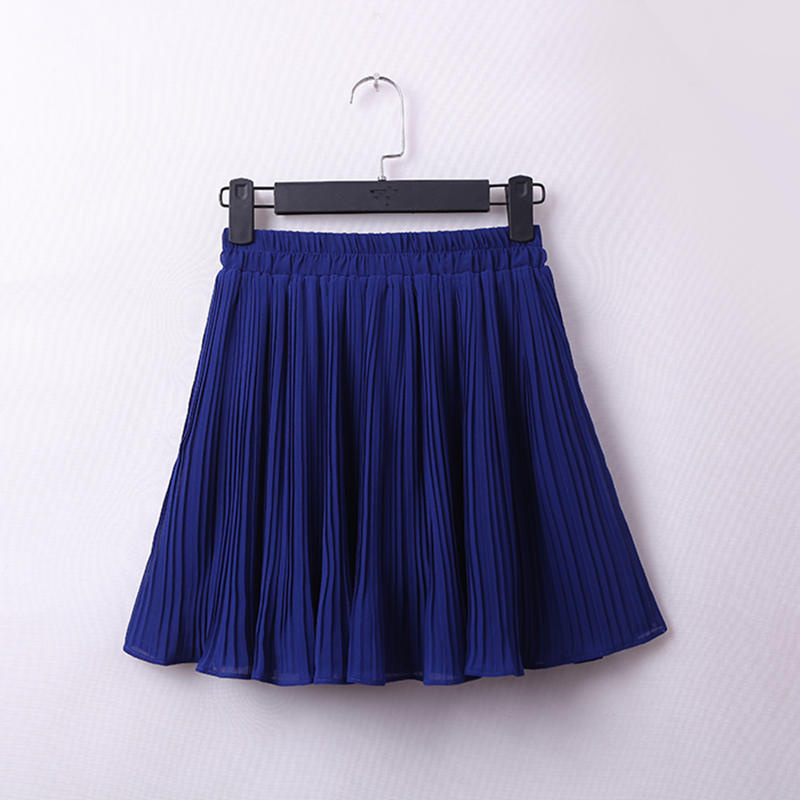 Short Chiffon Pleated Skirt Women Harajuku Summer White Tulle Mini Skirt Sexy Beach High Waist Skirt Ladies Skirts Faldas C6060 210309