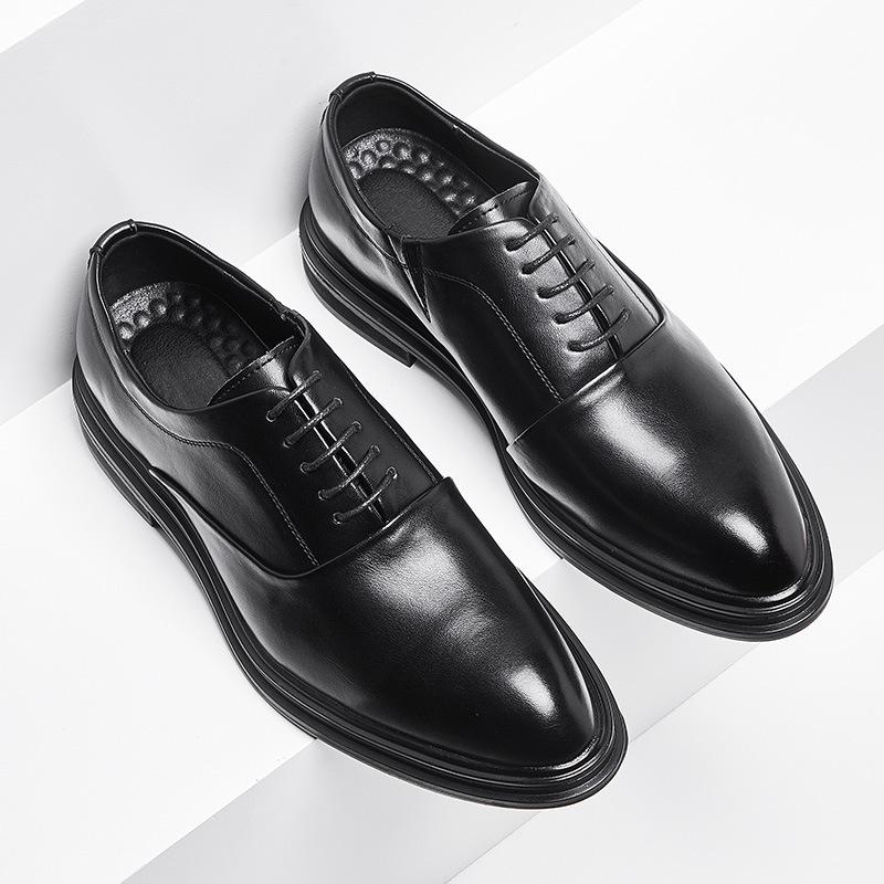 Dress Shoes 88 Mens Oxfords Business Office Pointed Black Brown Lace-Up Men's Formal Wedding