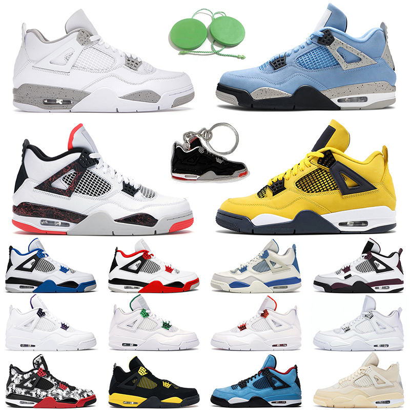 4 Basketball Shoes men women jordans 4s Lightning White Oreo University Blue Red Metallic Black Cat Cool Grey outdoor mens trainer, What the 
4 Basketball Shoes men women jordans 4s Lightning White Oreo University Blue Red Metallic Black Cat Cool Grey outdoor mens trainer, What the