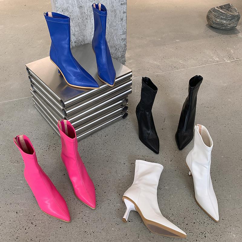 Boots 2021 Winter Women Luxury Ankle High Quality Pink Blue Pointed Toe Short Boot Designer White Heels Party Shoes, Black
Boots 2021 Winter Women Luxury Ankle High Quality Pink Blue Pointed Toe Short Boot Designer White Heels Party Shoes, Black