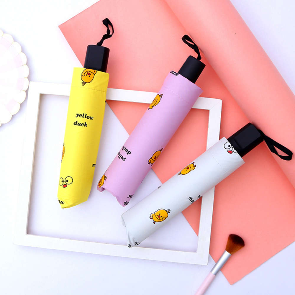 Creative cartoon duckling xiaoqingxinqing umbrella 8-fold sunscreen black glue sunshade three fold
Creative cartoon duckling xiaoqingxinqing umbrella 8-fold sunscreen black glue sunshade three fold