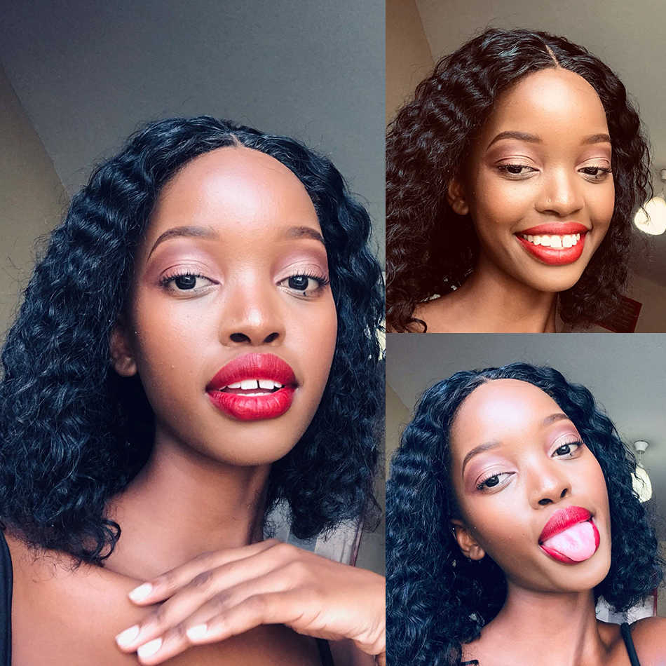 Melodie Short Bob Deep Wave Wig 4x4 5X5 6X6 Lace Closure Wig Loose Water Curly hair Frontal Human Hair Wigs For Black Women S0826