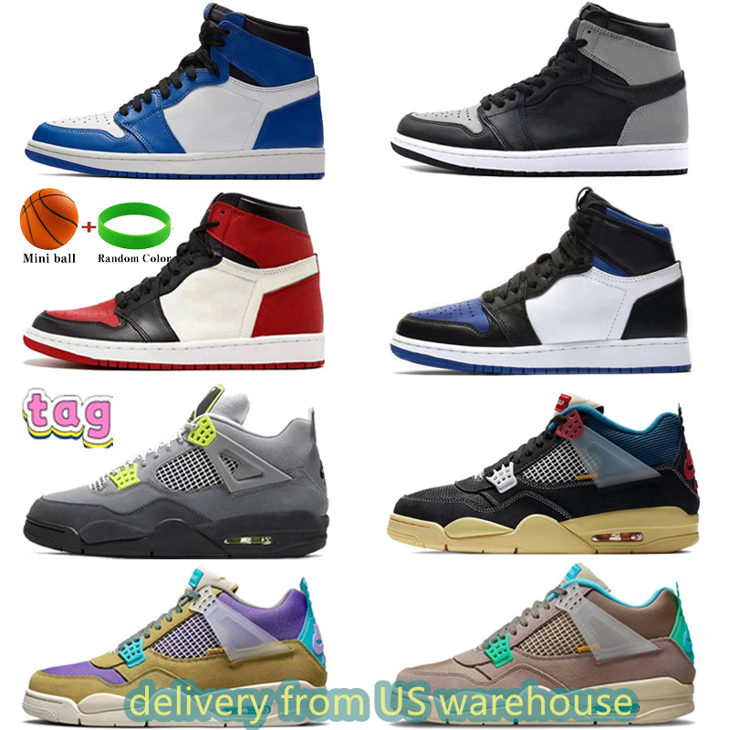 Barb 4 4S basketball Shoes Us warehouse fast delivery Guava Ice Twist White Cement Man 1 1s University Blue Black Stone UNC Fearless Heaven Royal sneakers with box