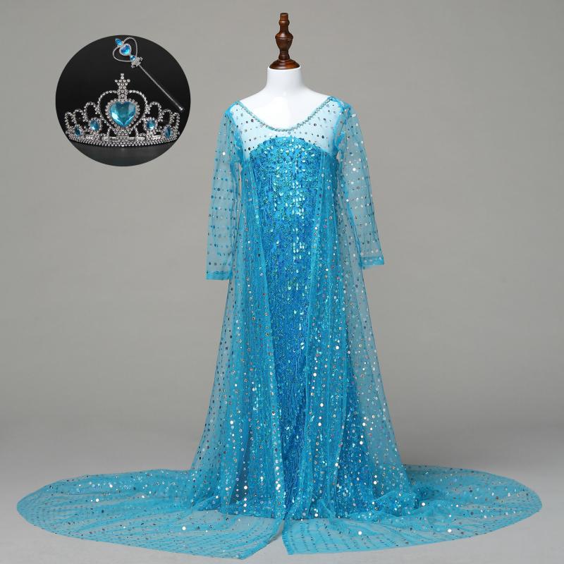 Girl's Dresses Long Blue Sequins Tulle Kids Cartoon Cosplay Infantil Boutique Children's Festive Princess's Dress For Girls 2 To 12 Years Ol, 1pcs
Girl's Dresses Long Blue Sequins Tulle Kids Cartoon Cosplay Infantil Boutique Children's Festive Princess's Dress For Girls 2 To 12 Years Ol, 1pcs