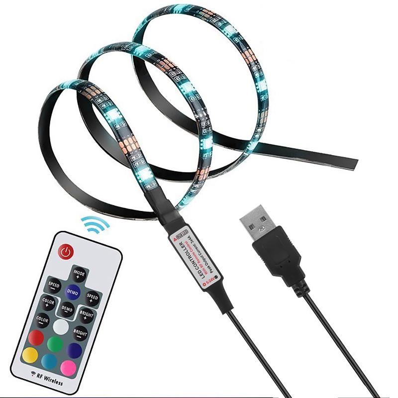 LED Strip Light USB SMD DC5V Flexible LED Lamp Tape Ribbon RGB 1M 2M TV Desktop Screen BackLight Diode Tape
LED Strip Light USB SMD DC5V Flexible LED Lamp Tape Ribbon RGB 1M 2M TV Desktop Screen BackLight Diode Tape