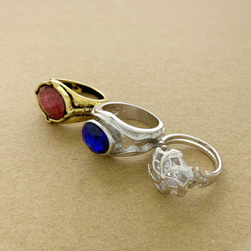The Lord of Rings Vilya Nenya Narya Elrond Galadriel Gandalf Ring LOTR Jewelry Elf Three Hobbit Fashion Fan Gift 210701