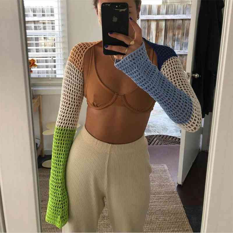 womens spring autumn casual long sleeve cardigan fashion contrast color short style knitted hollow crop, White;black
womens spring autumn casual long sleeve cardigan fashion contrast color short style knitted hollow crop, White;black