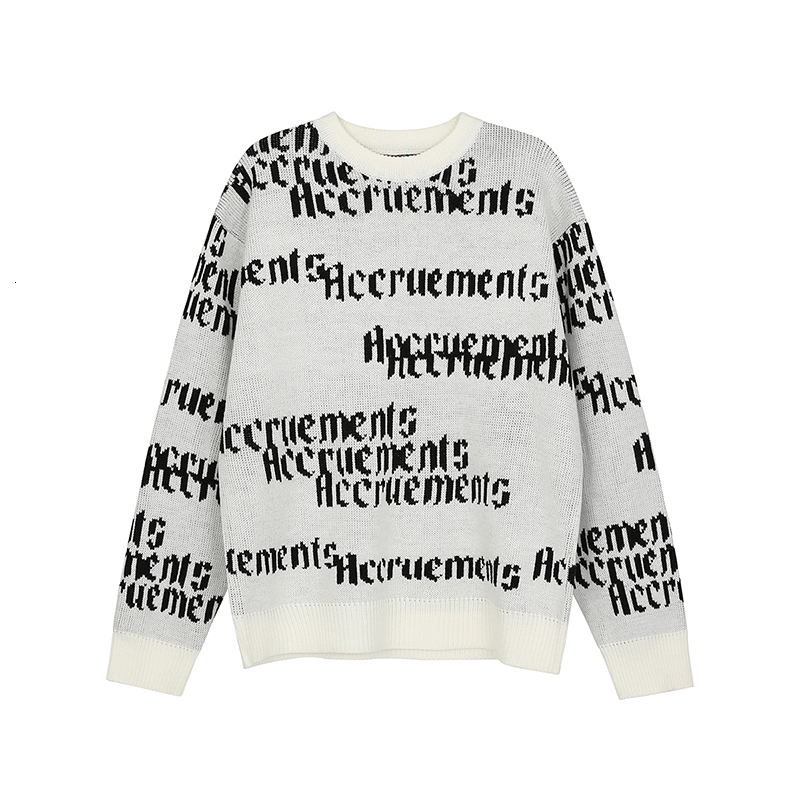 2021 New Harajuku Franja Carta Impresso Camisola Masculina e Feminina Em Torno Do Pescoo Oversize Casual De Malha Superior Streetwear Pulver, Black 
2021 New Harajuku Franja Carta Impresso Camisola Masculina e Feminina Em Torno Do Pescoo Oversize Casual De Malha Superior Streetwear Pulver, Black