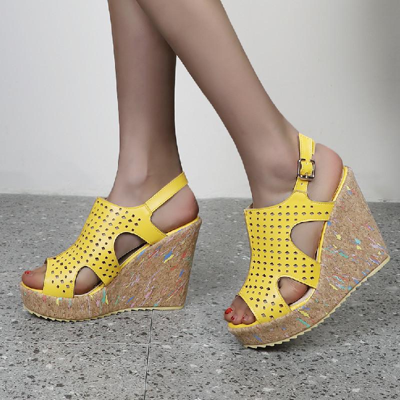 Wedge Sandals For Women Summer Shoes Platform Fashion High Heels Gladiator Sandals Casual Yellow Party Shoe Woman Large Size, Black
Wedge Sandals For Women Summer Shoes Platform Fashion High Heels Gladiator Sandals Casual Yellow Party Shoe Woman Large Size, Black